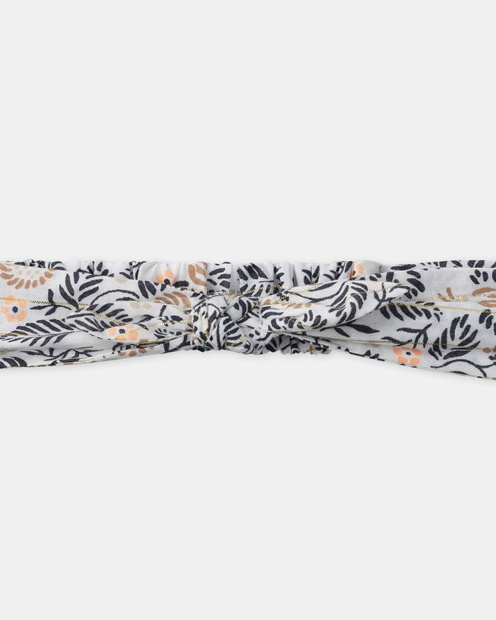 Bandeau cheveux imprim&eacute; fleuri Coloris gris fonc&eacute;  Sergent Major