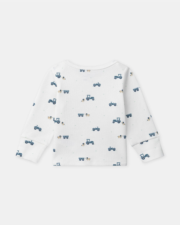 Pyjama &eacute;volutif imprim&eacute; tracteurs Coloris &eacute;cru  Sergent Major