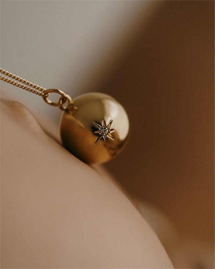 Bola de grossesse Bonne étoile Coloris Or Jaune sur chaine Ilado