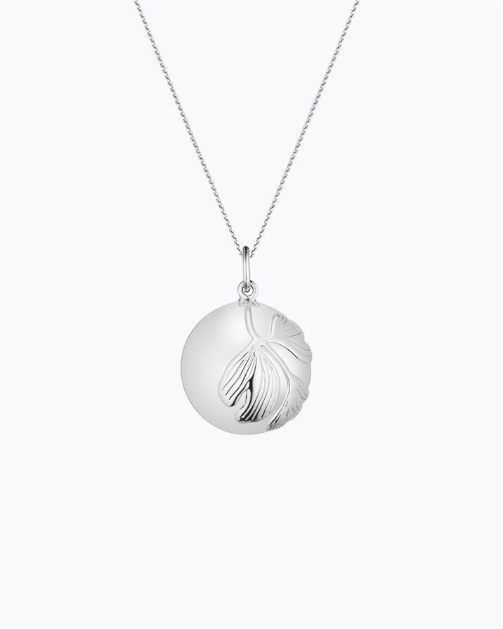 Bola de grossesse Ginkgo Coloris Argent sur chaine Ilado