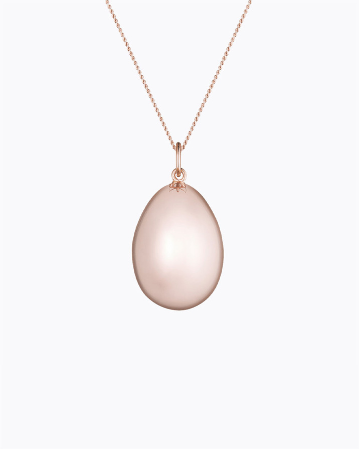 Bola de grossesse Ova Coloris Or rose sur chaine Ilado