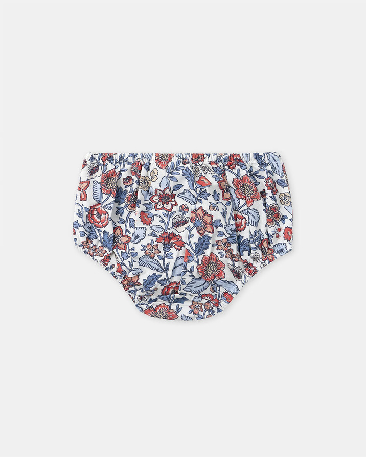 Robe smock&eacute;e imprim&eacute; fleuri Coloris bleu  Sergent Major