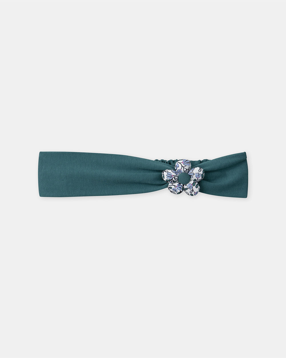 Bandeau avec fleur 3D Coloris bleu canard Sergent Major