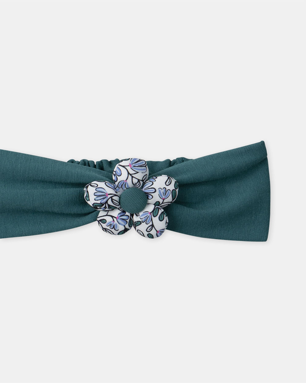 Bandeau avec fleur 3D Coloris bleu canard Sergent Major