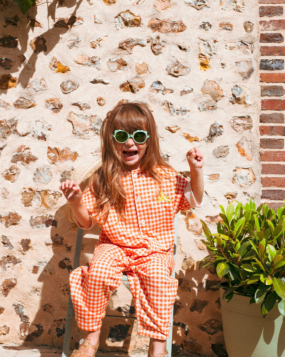 Lunettes de soleil bébé Lion 1-2 ans Coloris sauge Ki Et La
