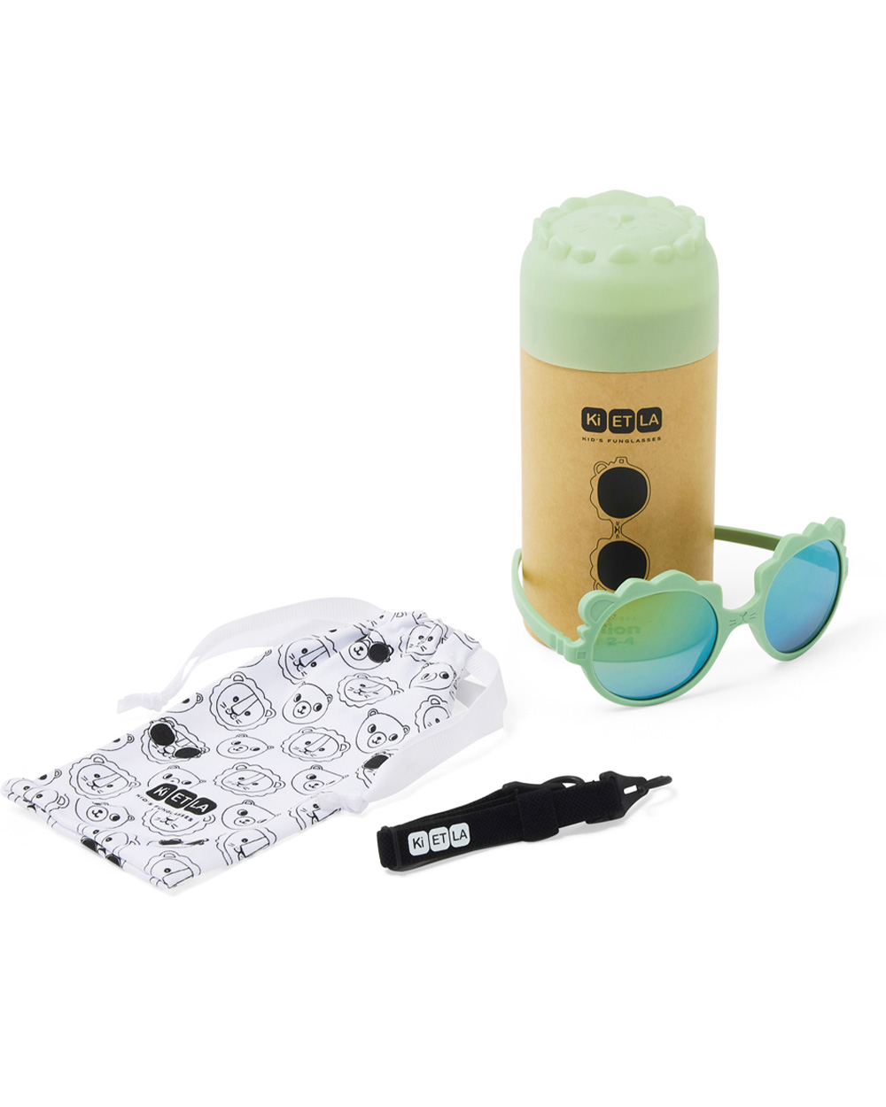 Lunettes de soleil bébé Lion 1-2 ans Coloris sauge Ki Et La