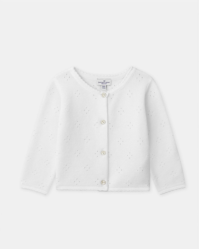 Cardigan en maille ajourée Coloris écru Sergent Major