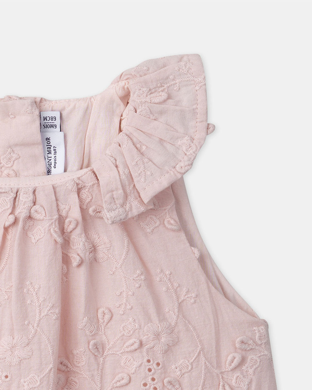 Robe à broderies florales Coloris rose Sergent Major