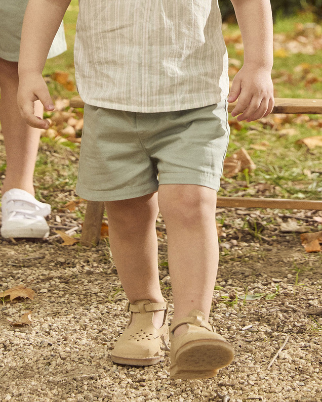 Short en canvas Coloris vert Sergent Major