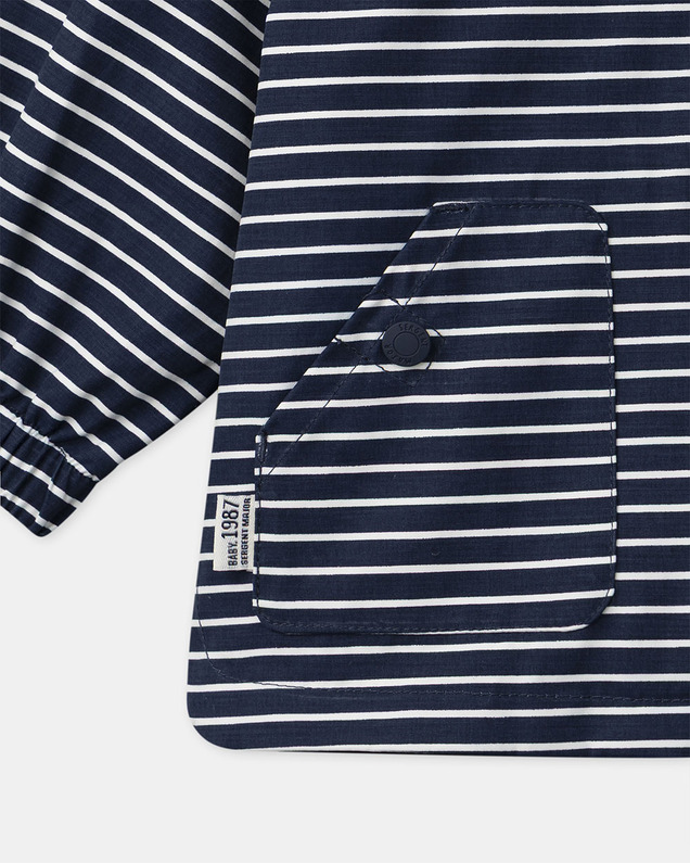 Imperméable 3-en-1 à rayures Coloris bleu marine Sergent Major