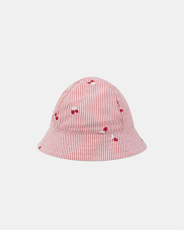 Chapeau à rayures et broderies baies Coloris naturel Sergent Major