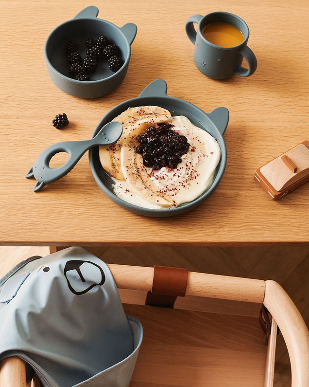 Coffret repas en silicone Vivi Lapin coloris whale blue Liewood