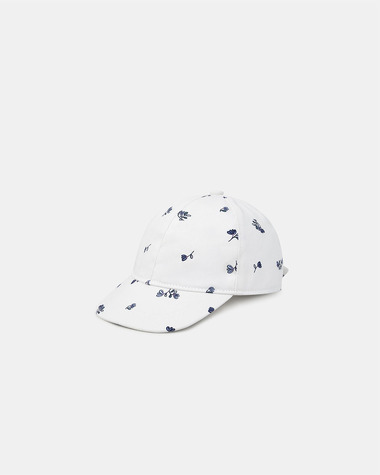 Casquette imprim&eacute; fleuri Coloris &eacute;cru  Sergent Major