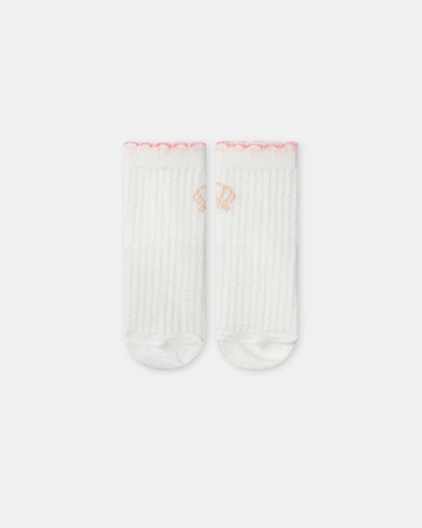 Chaussettes c&ocirc;tel&eacute;es coquillage Coloris &eacute;cru  Sergent Major