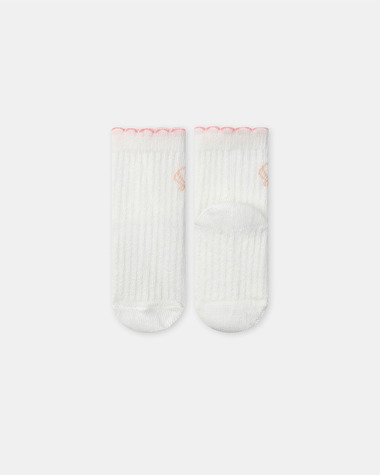 Chaussettes c&ocirc;tel&eacute;es coquillage Coloris &eacute;cru  Sergent Major