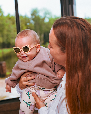Lunettes de soleil b&eacute;b&eacute; Lion 1-2 ans Coloris vanille  Ki Et La