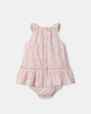 Robe &agrave; broderies florales Coloris rose  Sergent Major