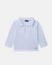 Chemise ray&eacute;e &agrave; manches retroussables Coloris bleu  Sergent Major