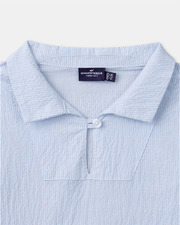 Chemise ray&eacute;e &agrave; manches retroussables Coloris bleu  Sergent Major