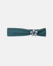 Bandeau avec fleur 3D Coloris bleu canard Sergent Major