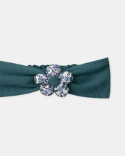 Bandeau avec fleur 3D Coloris bleu canard Sergent Major