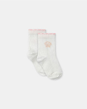 Chaussettes côtelées coquillage Coloris écru Sergent Major