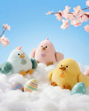 Peluche poussin Piou 15 cm Coloris rose  Doudou et Compagnie
