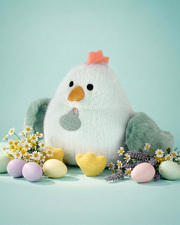 Peluche poussin Piou 15 cm Coloris amande  Doudou et Compagnie
