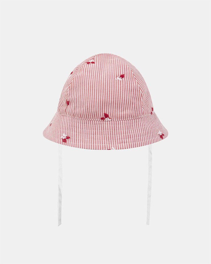 Chapeau à rayures et broderies baies Coloris naturel Sergent Major