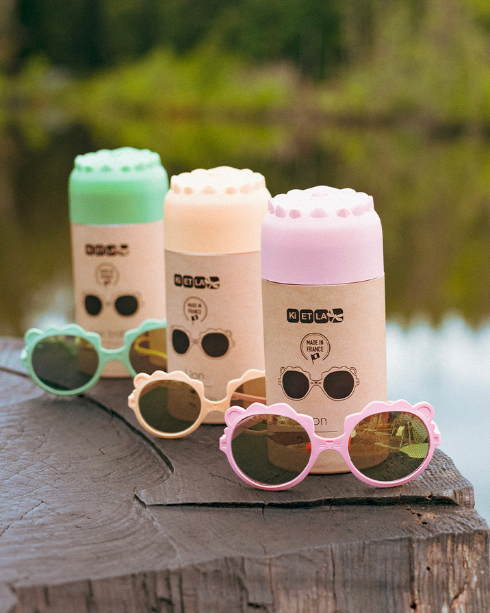 Lunettes de soleil bébé Lion 1-2 ans Coloris sauge Ki Et La