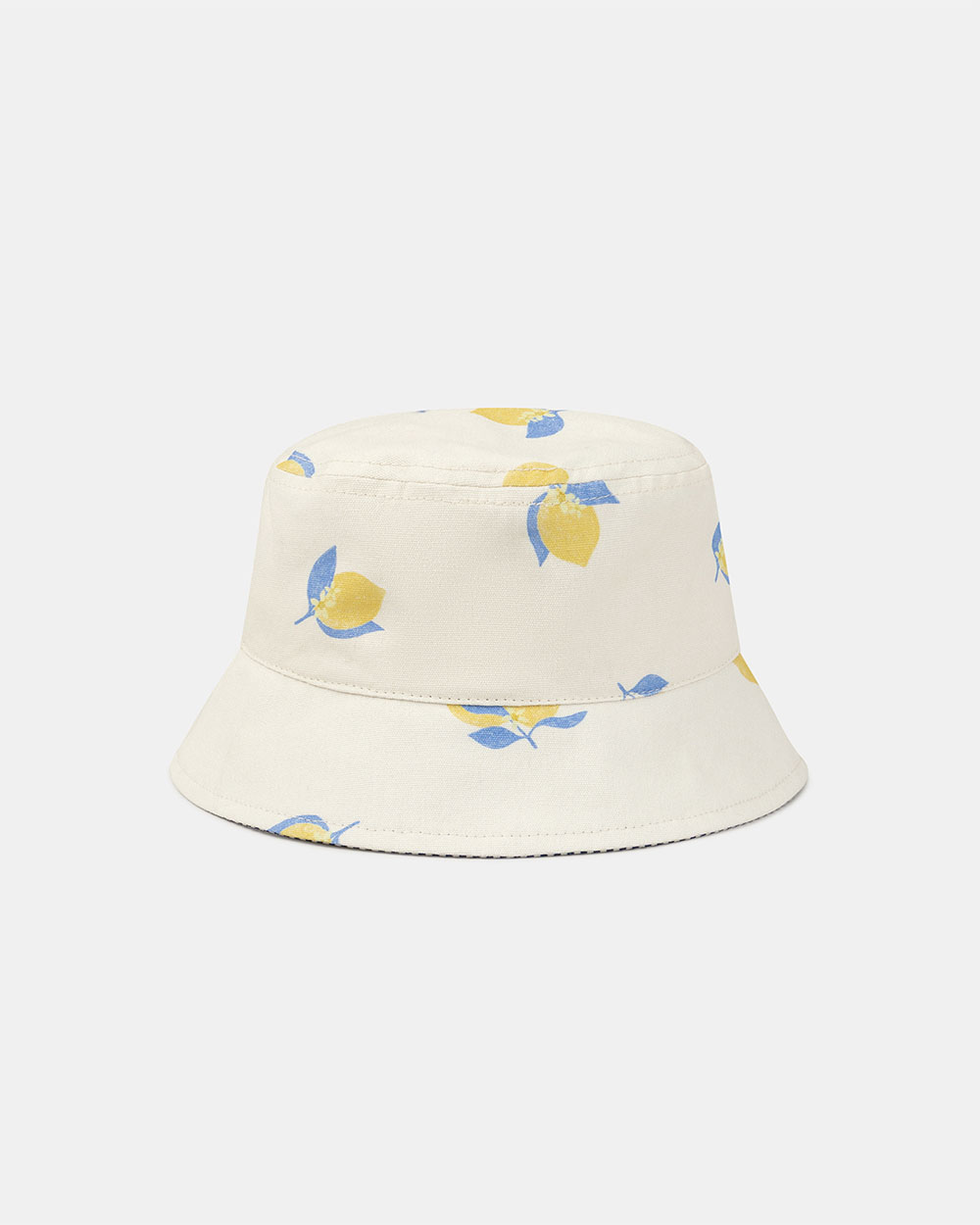 Chapeau &eacute;cru UPF 50+ imprim&eacute; citrons Coloris jaune  Sergent Major