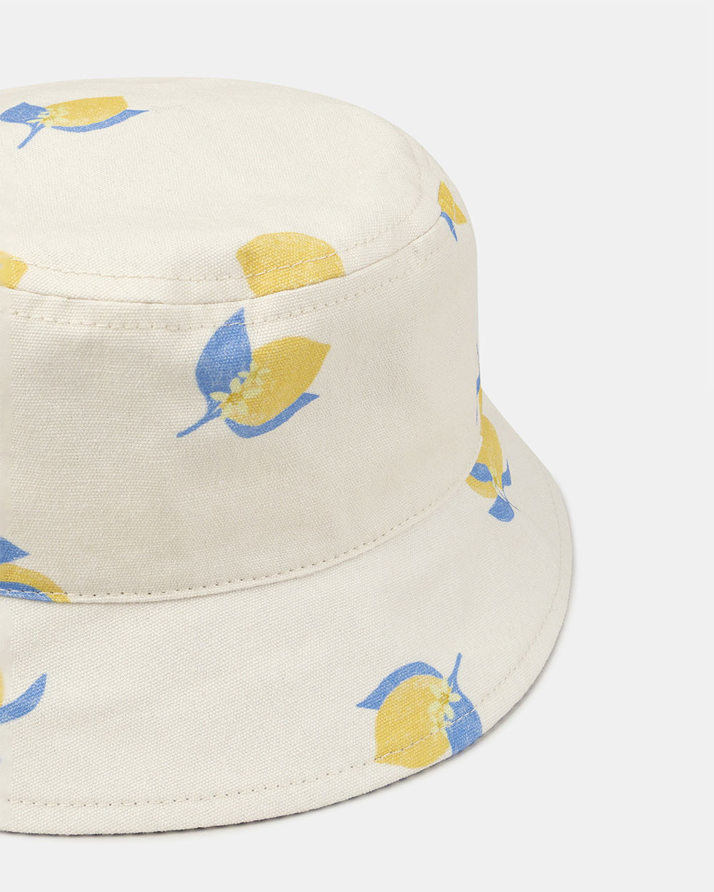 Chapeau &eacute;cru UPF 50+ imprim&eacute; citrons Coloris jaune  Sergent Major