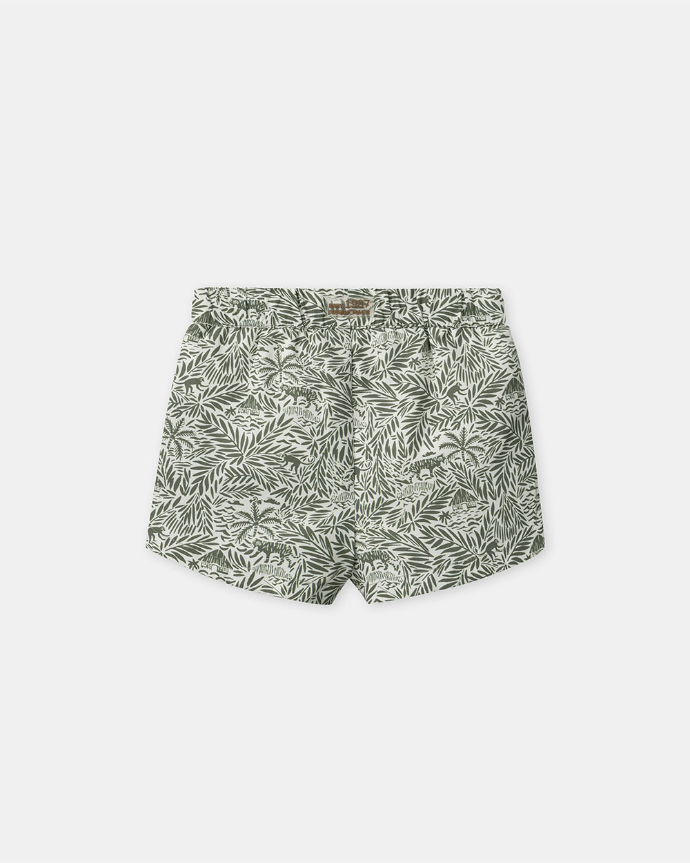 Short de bain imprim&eacute; jungle avec couche Coloris kaki  Sergent Major
