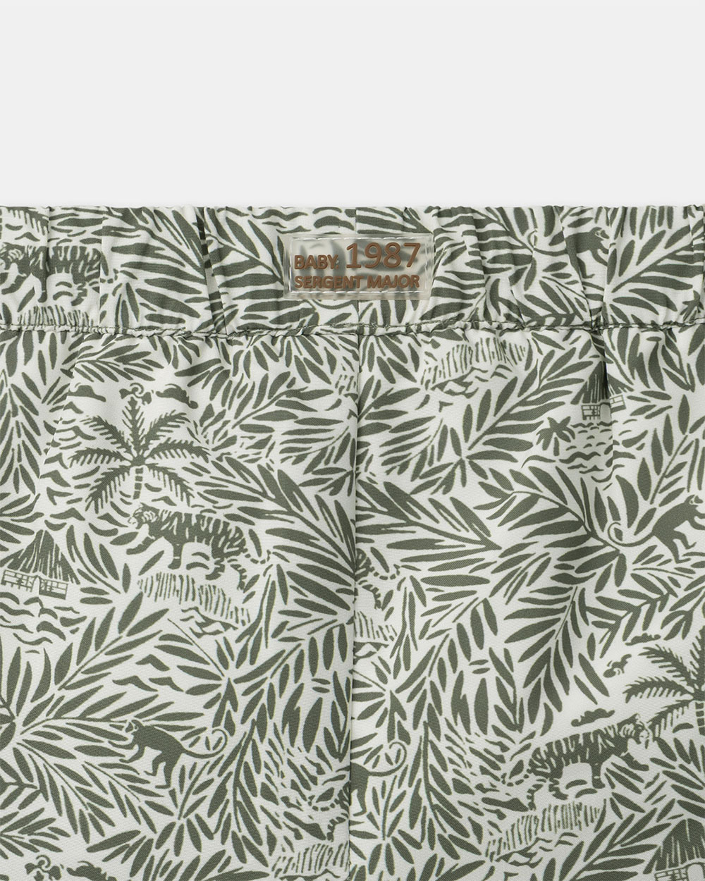 Short de bain imprim&eacute; jungle avec couche Coloris kaki  Sergent Major