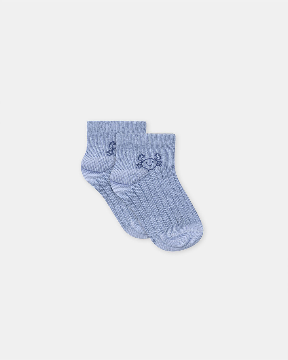 Chaussettes basses jacquard crabe Coloris bleu pastel  Sergent Major