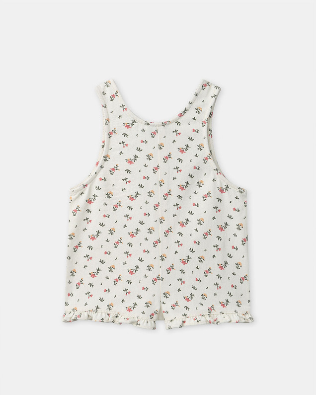 Salopette courte imprimé fleuri Coloris ivoire Sergent Major