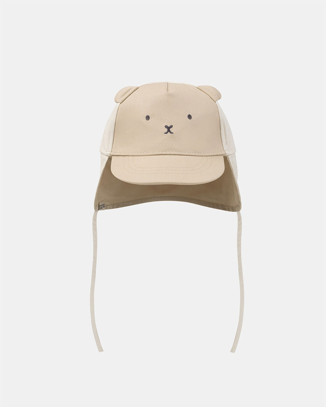 Casquette cache-nuque ourson Coloris beige Sergent Major