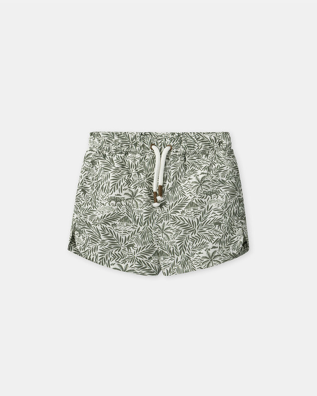 Short de bain imprimé jungle avec couche Coloris kaki Sergent Major