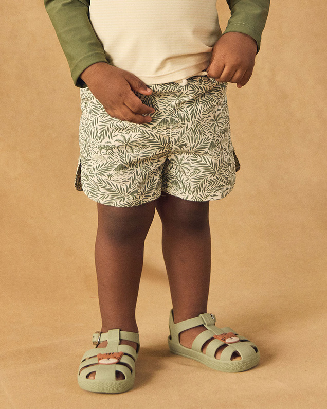 Short de bain imprimé jungle avec couche Coloris kaki Sergent Major