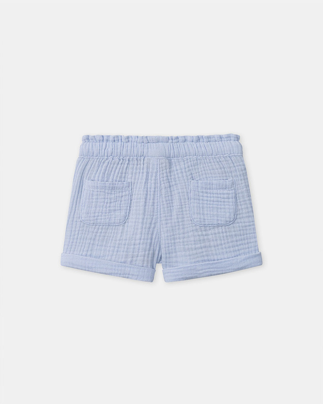 Short en double gaze de coton Coloris bleu ciel Sergent Major