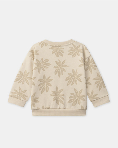 Sweat en molleton imprim&eacute; palmiers Coloris beige  Sergent Major