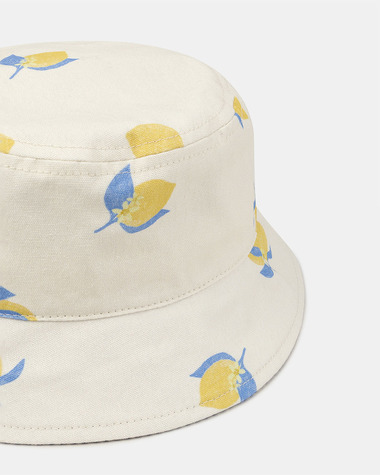 Chapeau &eacute;cru UPF 50+ imprim&eacute; citrons Coloris jaune  Sergent Major