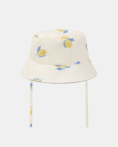 Chapeau &eacute;cru UPF 50+ imprim&eacute; citrons Coloris jaune  Sergent Major