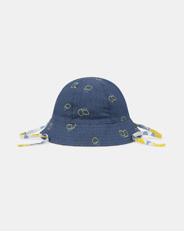 Chapeau r&eacute;versible citrons ou denim Coloris bleu  Sergent Major