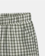 Ensemble d&eacute;bardeur et short vichy Coloris vert fonc&eacute;/ivoire  Sergent Major