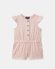 Combinaison courte &agrave; broderies fleuries Coloris rose clair  Sergent Major
