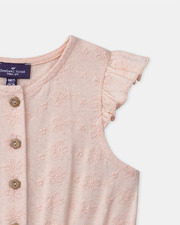 Combinaison courte &agrave; broderies fleuries Coloris rose clair  Sergent Major