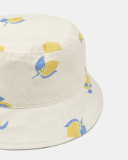 Chapeau &eacute;cru UPF 50+ imprim&eacute; citrons Coloris jaune  Sergent Major