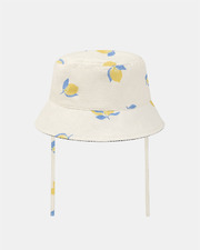 Chapeau &eacute;cru UPF 50+ imprim&eacute; citrons Coloris jaune  Sergent Major