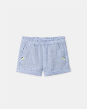 Short en double gaze de coton Coloris bleu ciel  Sergent Major